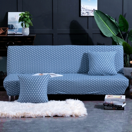 91家纺网 家纺一手货源 找家纺 弹力印花无扶手沙发床套 弹性双人沙发套子 防尘沙发罩