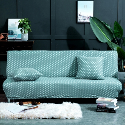 91家纺网 家纺一手货源 找家纺 弹力印花无扶手沙发床套 弹性双人沙发套子 防尘沙发罩