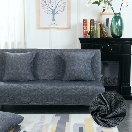 91家纺网 家纺一手货源 找家纺 弹力印花无扶手沙发床套 弹性双人沙发套子 防尘沙发罩