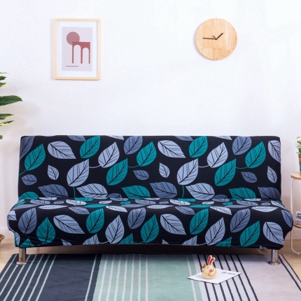 91家纺网 家纺一手货源 找家纺 弹力印花无扶手沙发床套 弹性双人沙发套子 防尘沙发罩