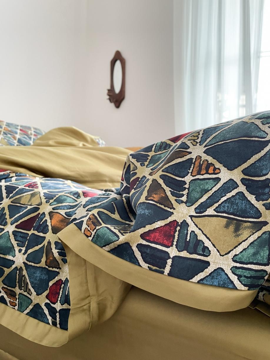 91家纺网 家纺一手货源 找家纺 （总）恋恋三季 2021 秋冬新品60支长绒棉贡缎四件套