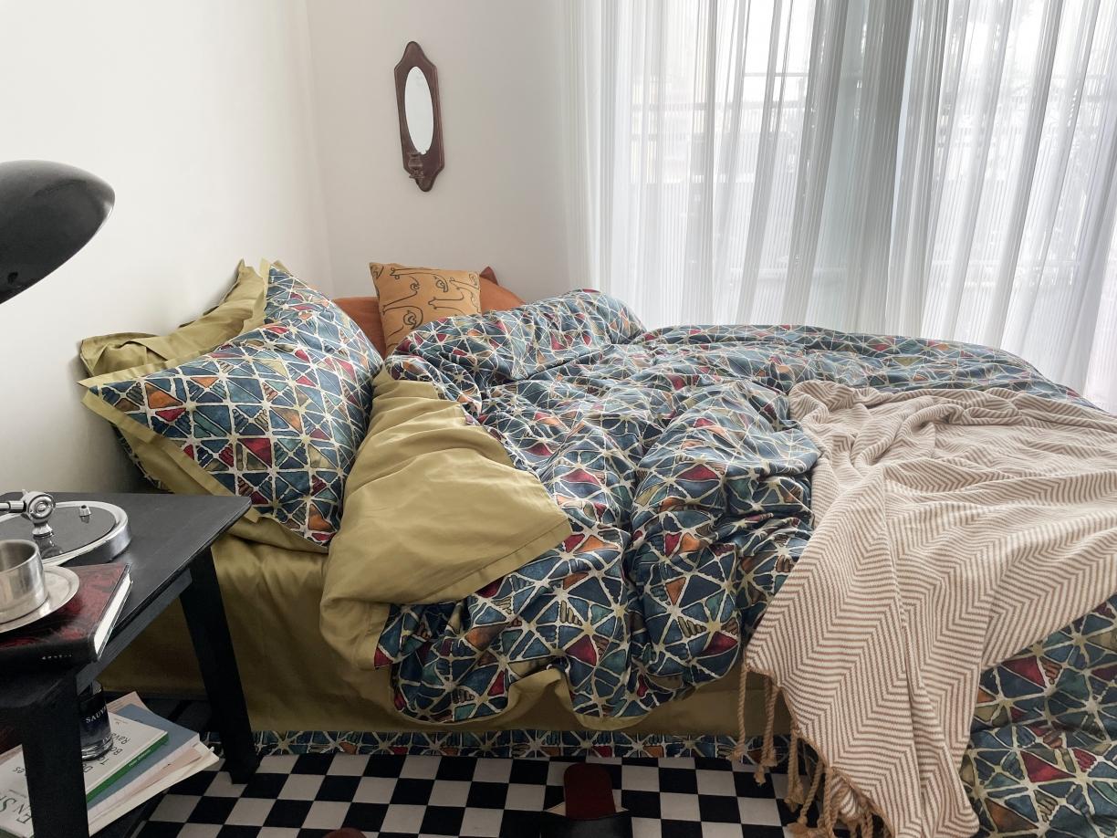 91家纺网 家纺一手货源 找家纺 （总）恋恋三季 2021 秋冬新品60支长绒棉贡缎四件套