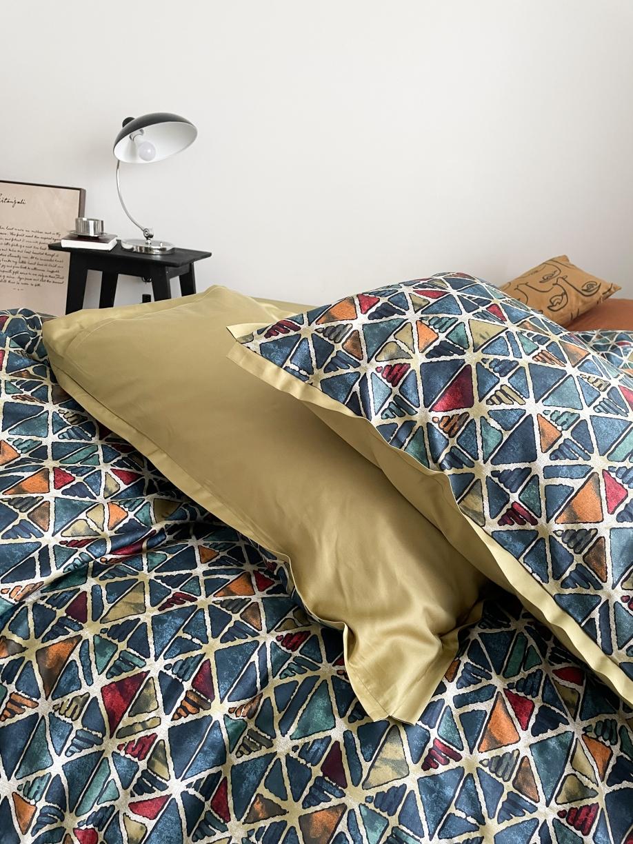 91家纺网 家纺一手货源 找家纺 （总）恋恋三季 2021 秋冬新品60支长绒棉贡缎四件套