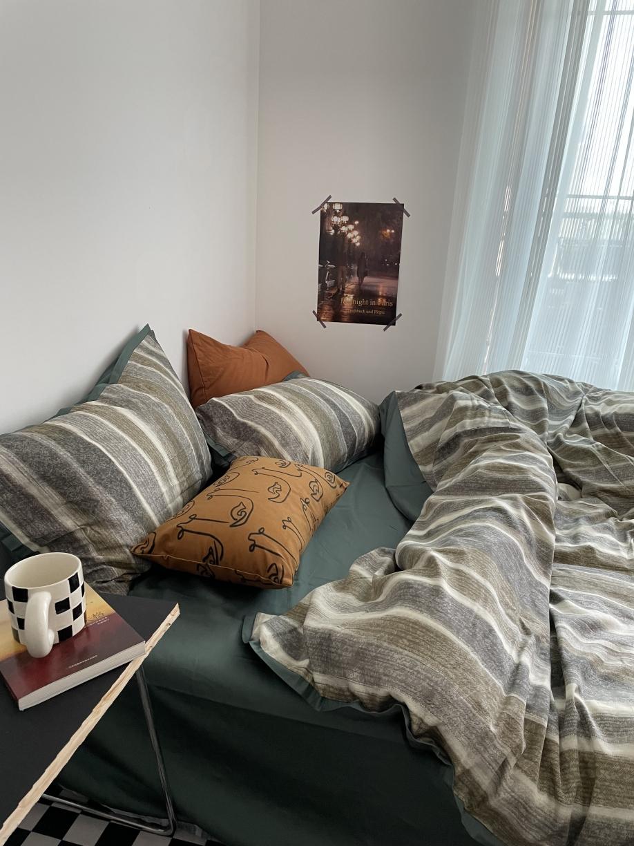 91家纺网 家纺一手货源 找家纺 恋恋三季 2021 秋冬新品60支长绒棉贡缎四件套翰恩-秋香