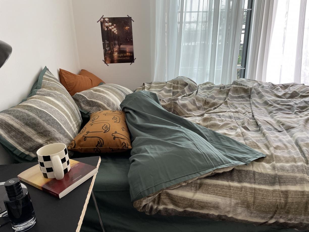 91家纺网 家纺一手货源 找家纺 恋恋三季 2021 秋冬新品60支长绒棉贡缎四件套翰恩-秋香