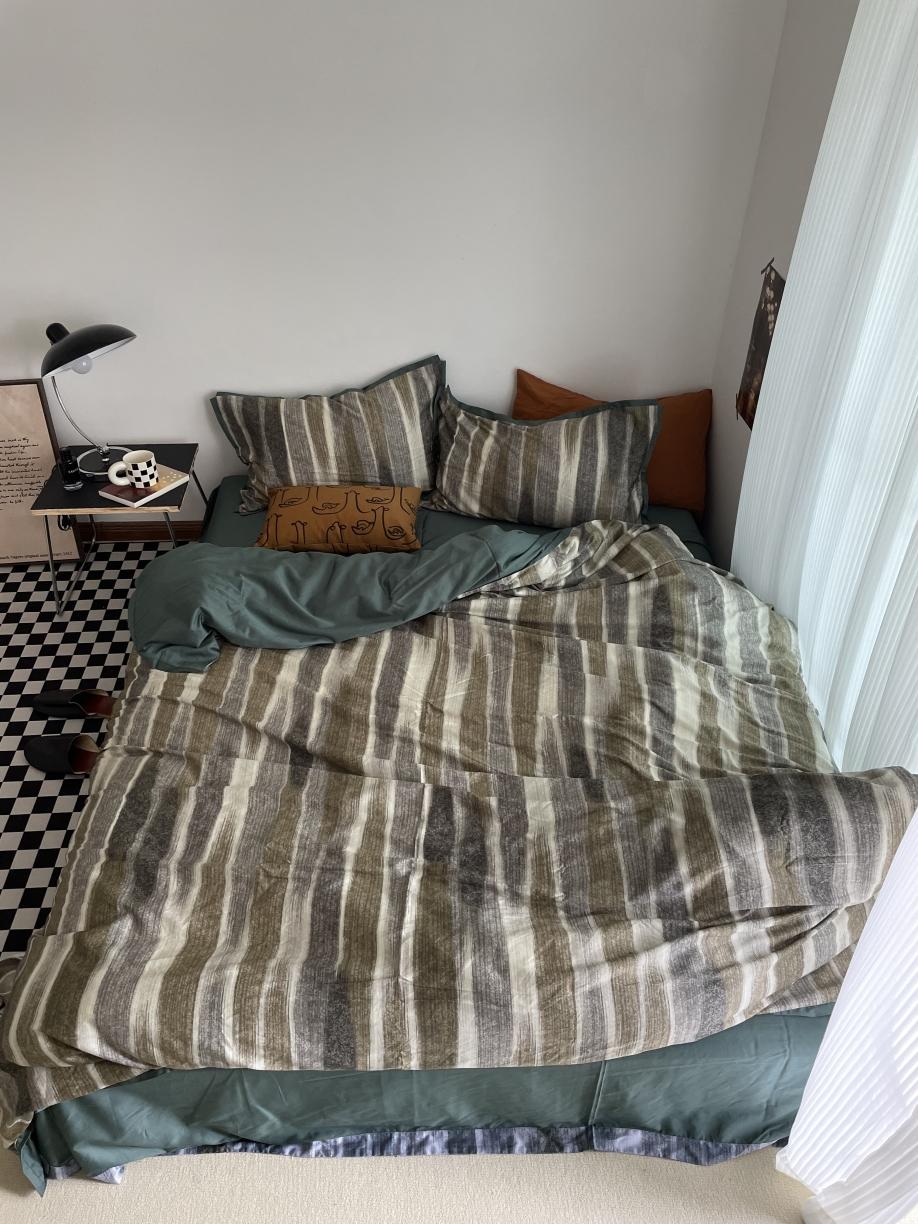 91家纺网 家纺一手货源 找家纺 恋恋三季 2021 秋冬新品60支长绒棉贡缎四件套翰恩-秋香