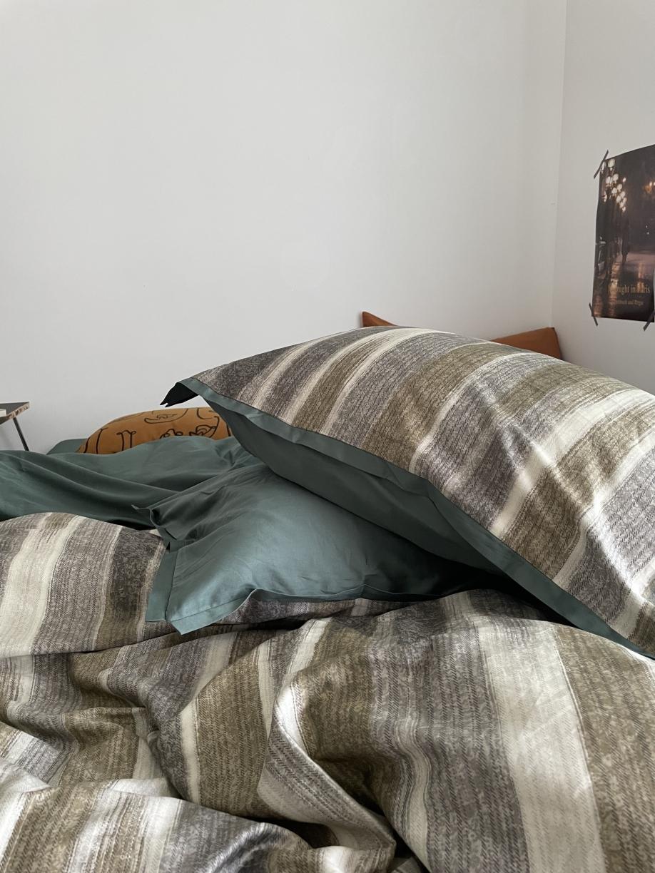 91家纺网 家纺一手货源 找家纺 恋恋三季 2021 秋冬新品60支长绒棉贡缎四件套翰恩-秋香