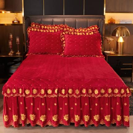 91家纺网 家纺一手货源 找家纺 （总）恒爱2021秋冬新款清新雅致单床裙