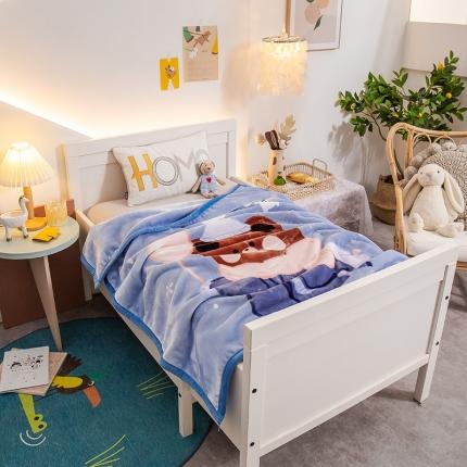 儿童双层云毯大版花 笨笨熊