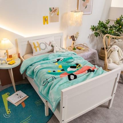 儿童双层云毯大版花 潮酷恐龙