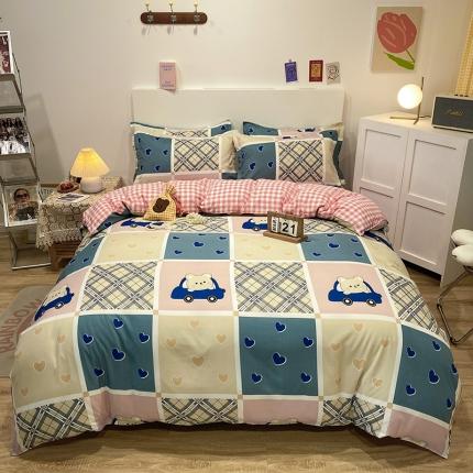 91家纺网 家纺一手货源 找家纺 （总2）南通菲度家纺2021新款芦荟棉四件套新花型