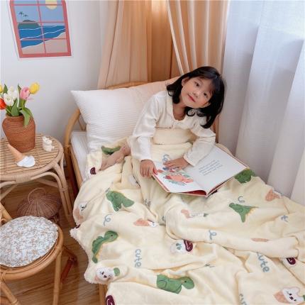 91家纺网 家纺一手货源 找家纺 （总）心卓婴童馆 2021新款高克重牛奶绒羊羔绒毛毯被套毯子