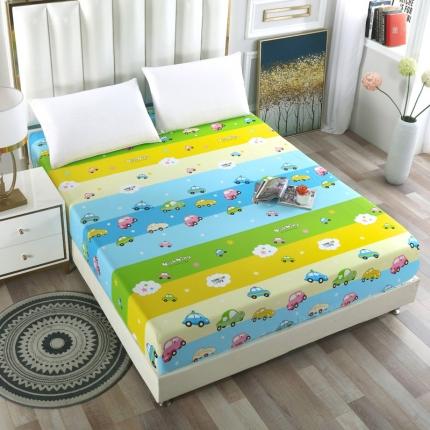 91家纺网 家纺一手货源 找家纺 雨萝家纺 2021新款全棉印花床笠 汽车风云