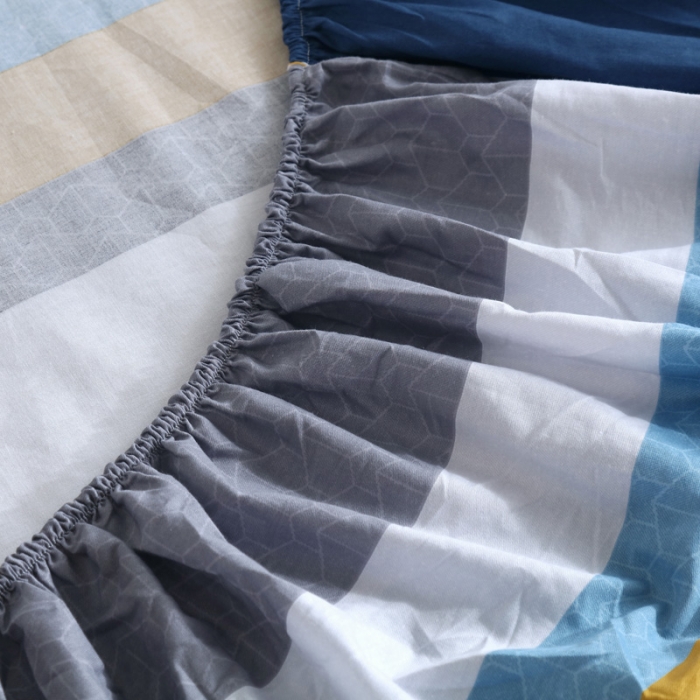 91家纺网 家纺一手货源 找家纺 雨萝家纺 2021新款全棉印花床笠 维纳之恋