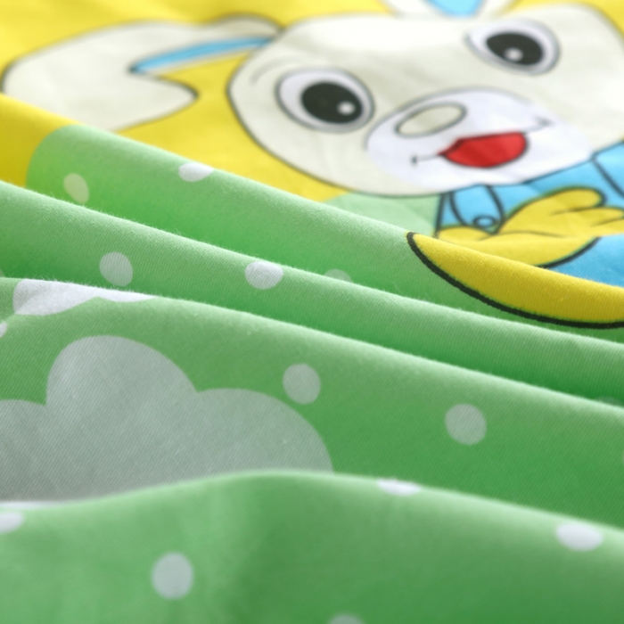 91家纺网 家纺一手货源 找家纺 雨萝家纺 2021新款全棉印花床笠 星月兔