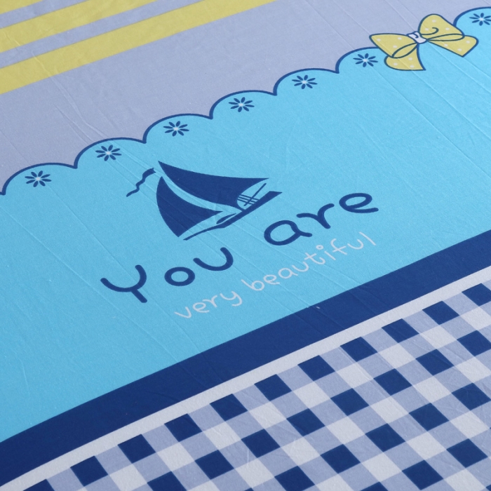 91家纺网 家纺一手货源 找家纺 雨萝家纺 2021新款全棉印花床笠 扬帆起航