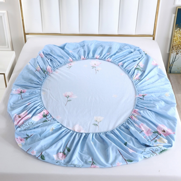 91家纺网 家纺一手货源 找家纺 雨萝家纺 2021新款全棉印花床笠 伊恋