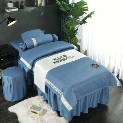 卡伦依诺 2021新款天鹅尼美容床罩皇室风范-尊贵蓝