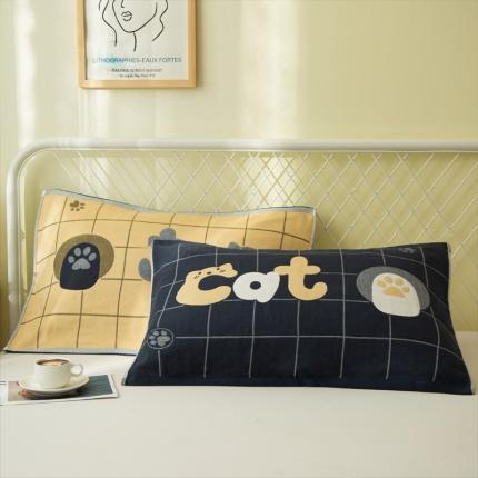 91家纺网 家纺一手货源 找家纺 （总）朴尔家纺21新款卡通风格四层纱布枕巾52*78cm/对