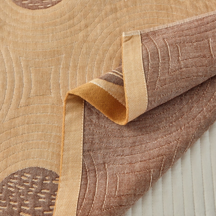 91家纺网 家纺一手货源 找家纺 朴尔家纺新款素雅系列四层纱布枕巾52*78cm 年轮-驼