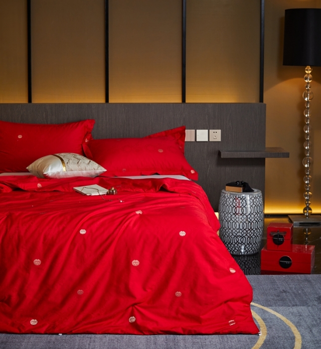 91家纺网 家纺一手货源 找家纺 2021香夫新款蚕丝被 红双喜