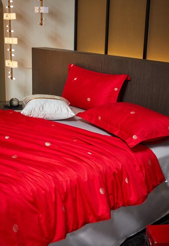 91家纺网 家纺一手货源 找家纺 2021香夫新款蚕丝被 红双喜