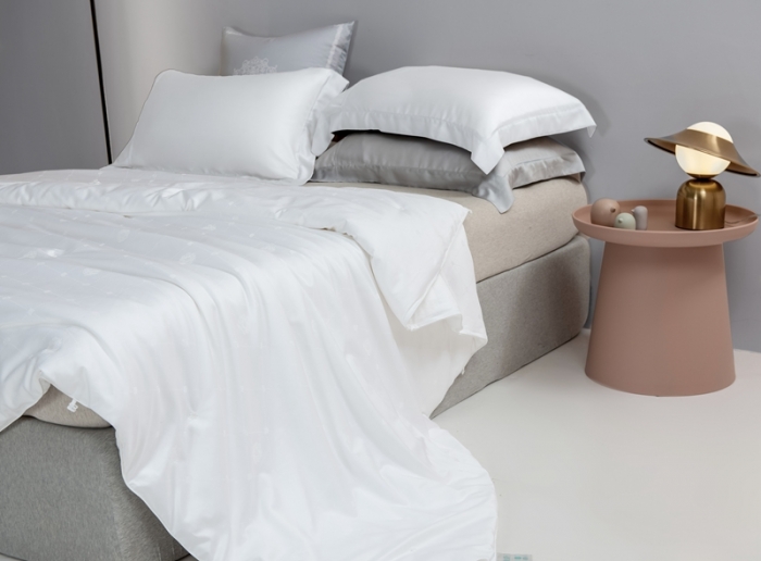 91家纺网 家纺一手货源 找家纺 2021香夫新款蚕丝被80S凯撒纯蚕丝被 第一套白色