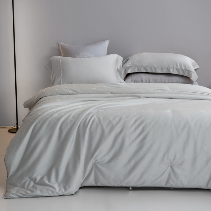 91家纺网 家纺一手货源 找家纺 2021香夫新款蚕丝被80S凯撒纯蚕丝被 第一套  灰色