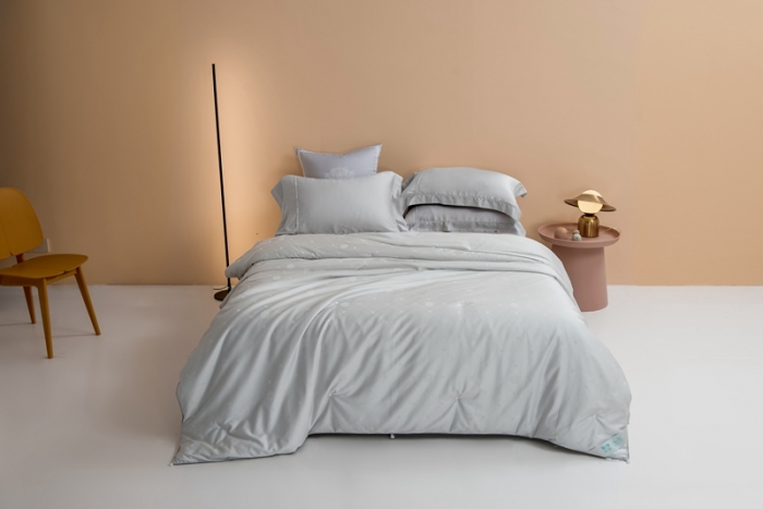 91家纺网 家纺一手货源 找家纺 2021香夫新款蚕丝被80S凯撒纯蚕丝被 第二套灰色