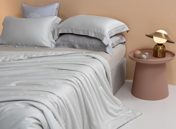 91家纺网 家纺一手货源 找家纺 2021香夫新款蚕丝被80S凯撒纯蚕丝被 第二套灰色