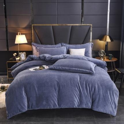 91家纺网 家纺一手货源 找家纺 （总）锦罗绣 2024新款230克牛奶绒纯色四件套