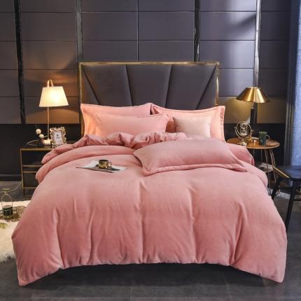 91家纺网 家纺一手货源 找家纺 （总）锦罗绣 2024新款230克牛奶绒纯色四件套