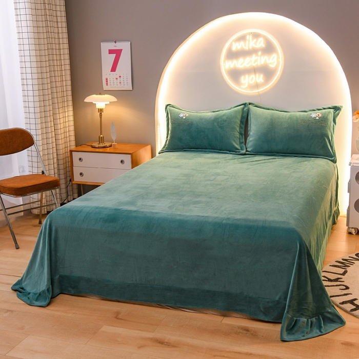 91家纺网 家纺一手货源 找家纺 （总）靓生活 2021新款牛奶绒毛巾绣四件套