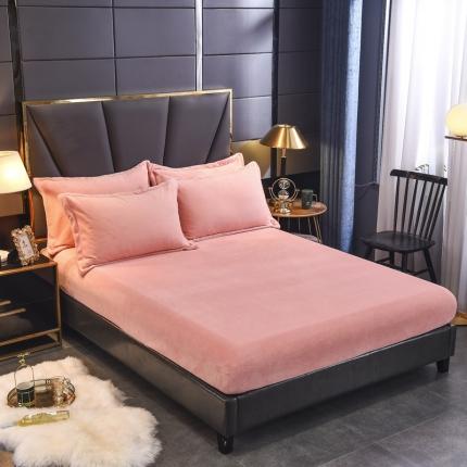 91家纺网 家纺一手货源 找家纺 （总）锦罗绣 2024新款230克牛奶绒纯色单床笠