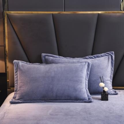 总 锦罗绣 2024新款230克牛奶绒纯色单品枕套一对