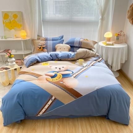 91家纺网 家纺一手货源 找家纺 （总）金爱家 2021新款大版磨毛卡通系列四件套