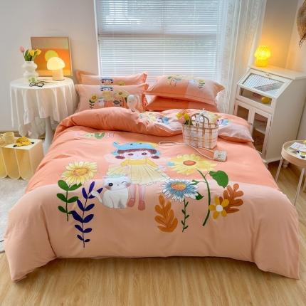 91家纺网 家纺一手货源 找家纺 （总）金爱家 2021新款大版磨毛卡通系列四件套