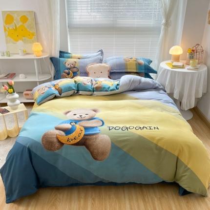 91家纺网 家纺一手货源 找家纺 （总）金爱家 2021新款大版磨毛卡通系列四件套