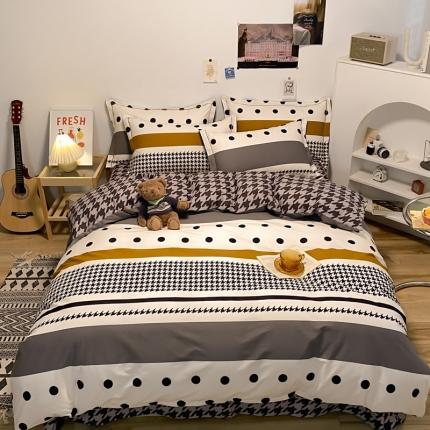 91家纺网 家纺一手货源 找家纺 （总）金爱家 2021新款纯棉磨毛小清新四件套