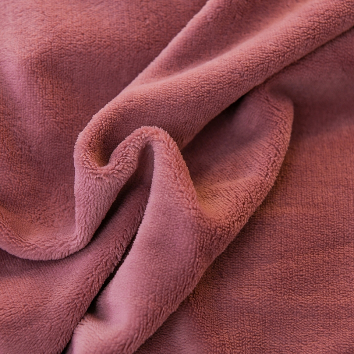 91家纺网 家纺一手货源 找家纺 靓生活 2021新款牛奶绒毛巾绣四件套 花语-豆沙色