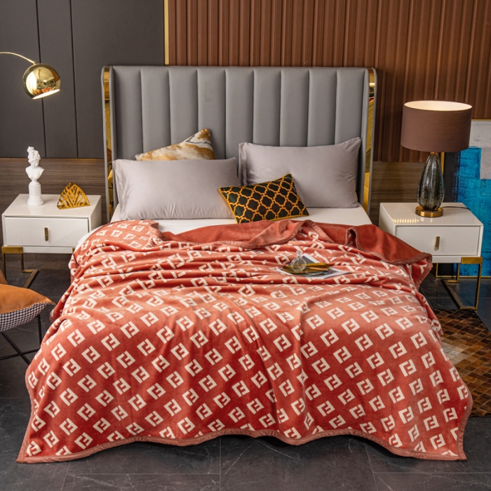 91家纺网 家纺一手货源 找家纺 卡奥AB版加厚复合云毯法莱绒毛毯空调休闲毯沙发盖毯 艾芙