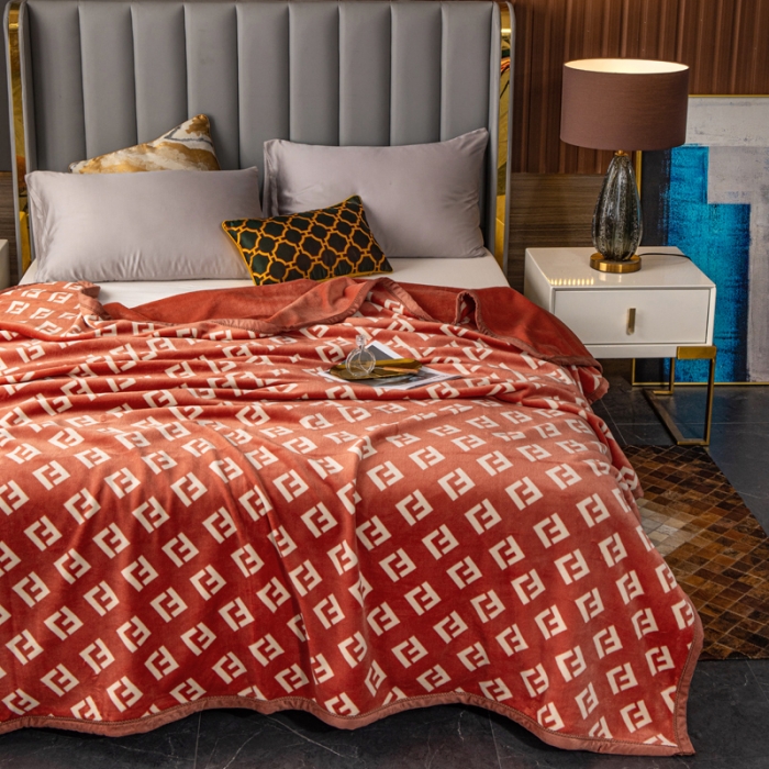 91家纺网 家纺一手货源 找家纺 卡奥AB版加厚复合云毯法莱绒毛毯空调休闲毯沙发盖毯 艾芙