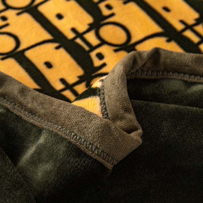 91家纺网 家纺一手货源 找家纺 卡奥AB版加厚复合云毯法莱绒毛毯空调休闲毯沙发盖毯 迪拉-绿