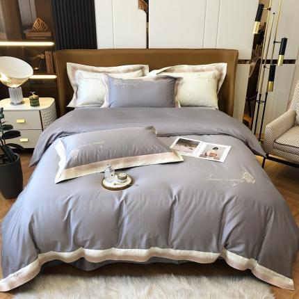 91家纺网 家纺一手货源 找家纺 （总）馨蕊 2021秋冬新品100支澳棉四件套高定系列 蝶恋