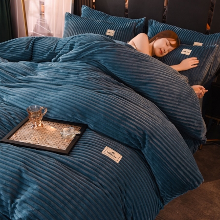 91家纺网 家纺一手货源 找家纺 款式5（总）2021年220克魔法绒四件套法莱绒牛奶绒四件套