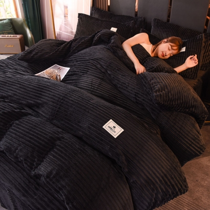 91家纺网 家纺一手货源 找家纺 款式5（总）2021年220克魔法绒四件套法莱绒牛奶绒四件套