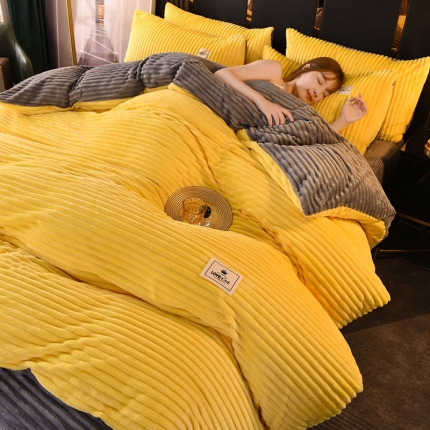 91家纺网 家纺一手货源 找家纺 款式5（总）2021年220克魔法绒四件套法莱绒牛奶绒四件套