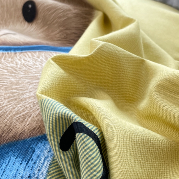 91家纺网 家纺一手货源 找家纺 金爱家 2021新款大版磨毛卡通系列四件套 童趣-绿