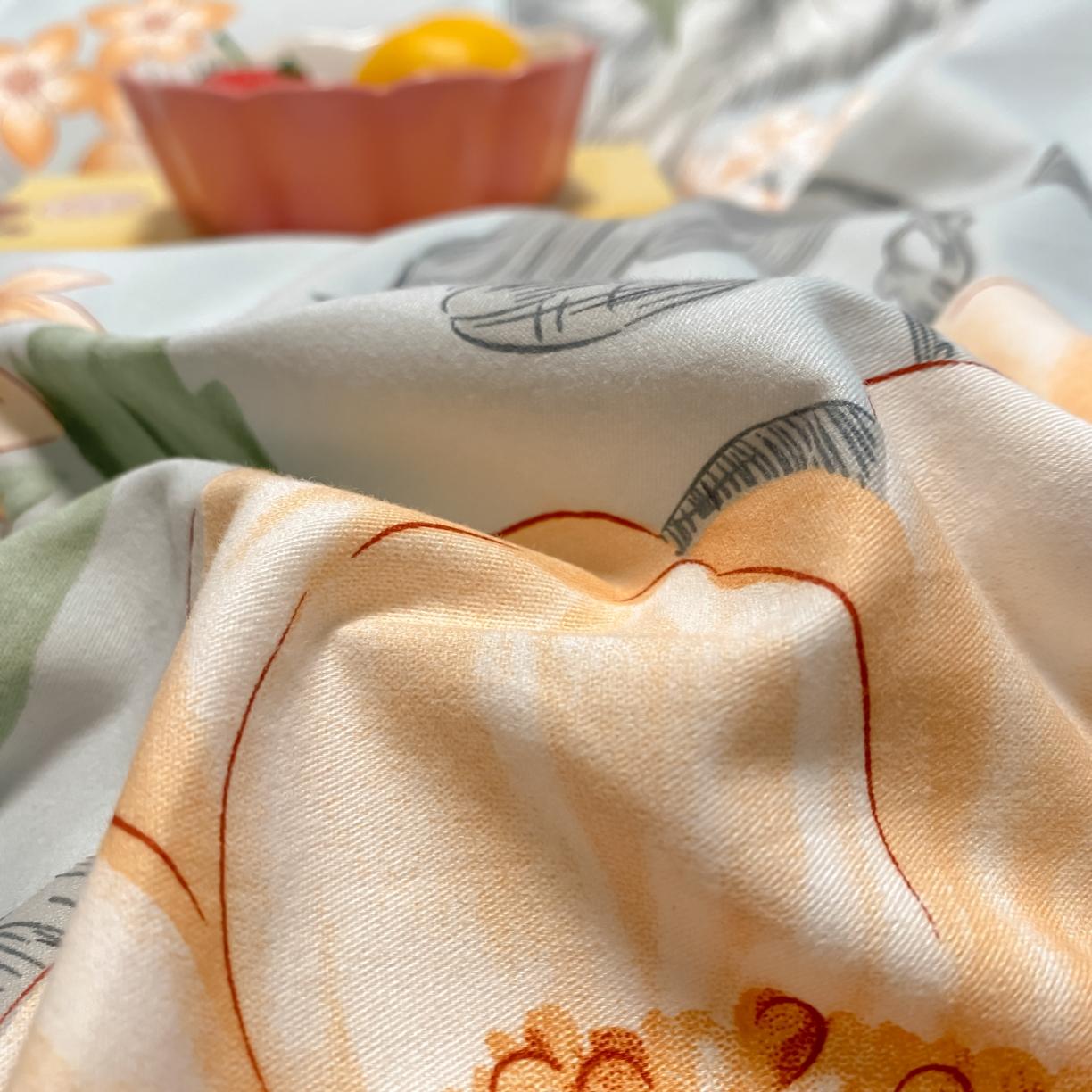 91家纺网 家纺一手货源 找家纺 金爱家 2021新款纯棉磨毛小清新四件套 荷塘月色