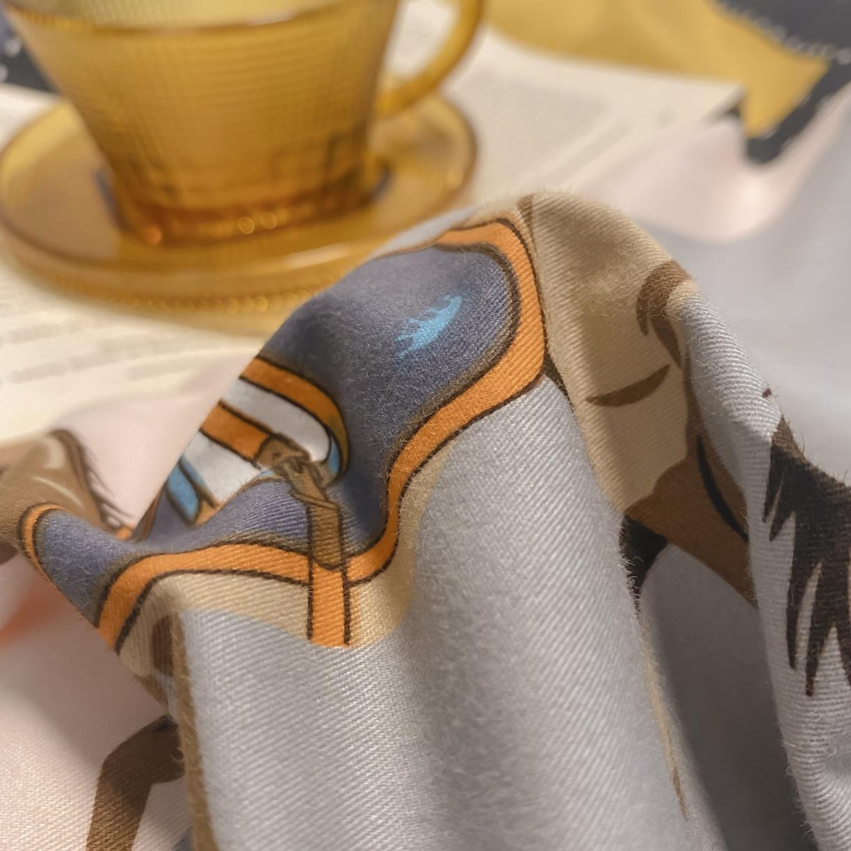 91家纺网 家纺一手货源 找家纺 金爱家 2021新款纯棉磨毛小清新四件套 莫吉托-蓝